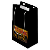 警告クリスマスまで開かないで スモールペーパーバッグ (正面アングル)