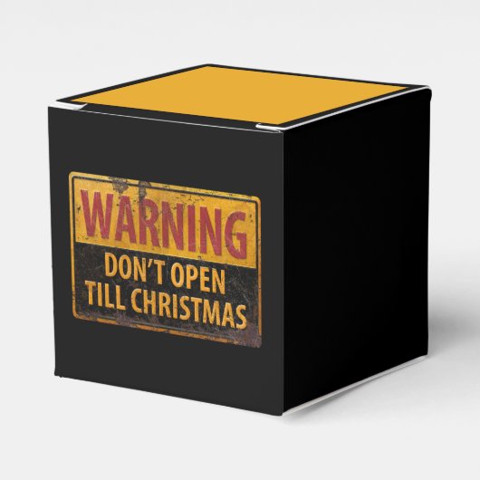 警告クリスマスまで開かないで フェイバーボックス (正面サイド)
