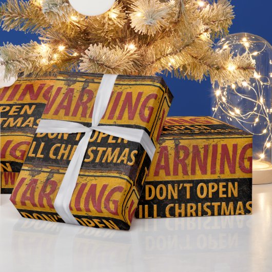 警告クリスマスまで開かないで ラッピングペーパー (クリスマス)
