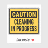 警告クリーニング中 シール (シート)