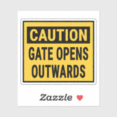 警告ゲートが外側に開く シール (シート)