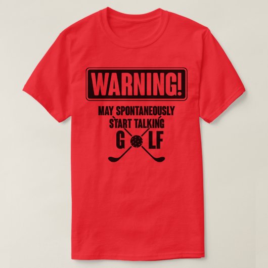 警告ゴルフ Tシャツ (デザイン正面)
