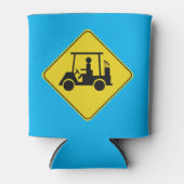 警告サインイエローゴルフカート交差点 缶クーラー (正面)