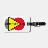 警告シンボルの荷物タグ付き円 ラゲッジタグ (正面横)