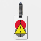 警告シンボルの荷物タグ付き円 ラゲッジタグ (裏面縦)