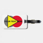 警告シンボルの荷物タグ付き円 ラゲッジタグ (裏面横)