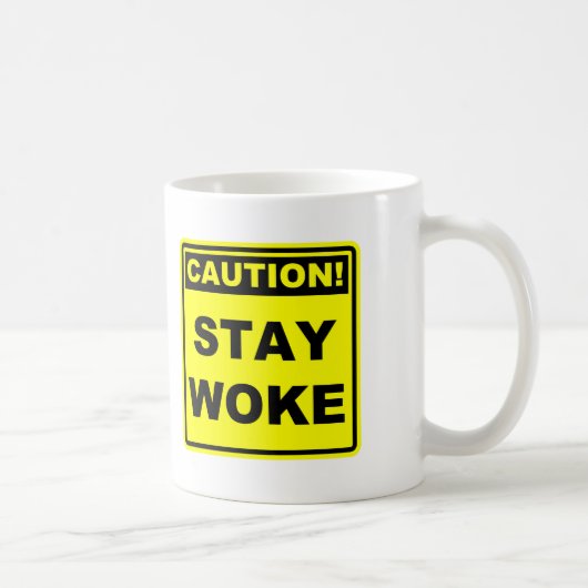 警告ステイウェイクドミームマグ コーヒーマグカップ (右)