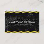 警告トリム |メタルソー |建築 名刺 (裏面)