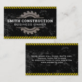 警告トリム |メタルソー |建築 名刺 (正面/裏面)