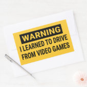 警告ビデ学オ・ゲームから 長方形シール (封筒)