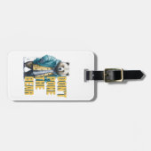 警告フレンドリー:『クマのジョークを言うなおもしろいよ ラゲッジタグ (正面横)