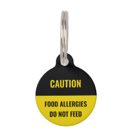 警告ブラックイエローカスタムの犬の名前の情報 ペット　ネームタグ