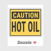 警告ホット油 シール (シート)