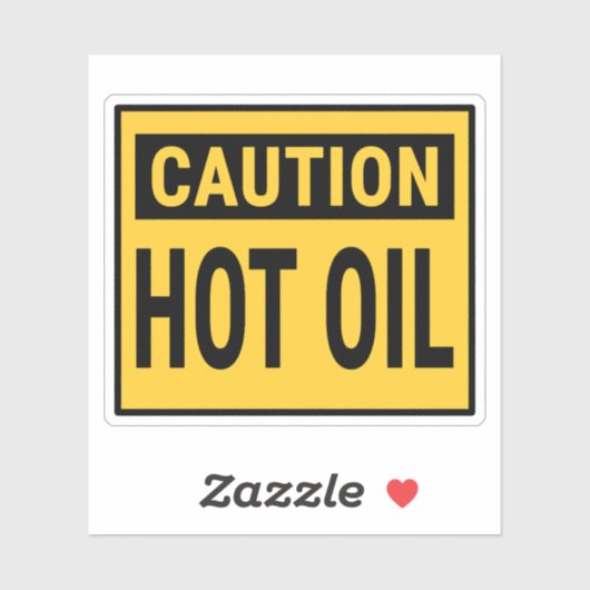 警告ホット油 シール (シート)