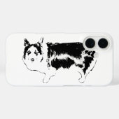 警告モード： Corgi Case-Mate iPhoneケース (裏面 (横))