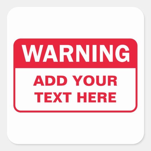 警告ラベル スクエアシール (正面)
