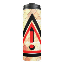 警告安全記号の赤い色の三角形の形状 タンブラー