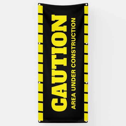 警告建築バナー 横断幕 (縦)