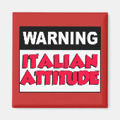 警告態イタリアン度 マグネット (正面)
