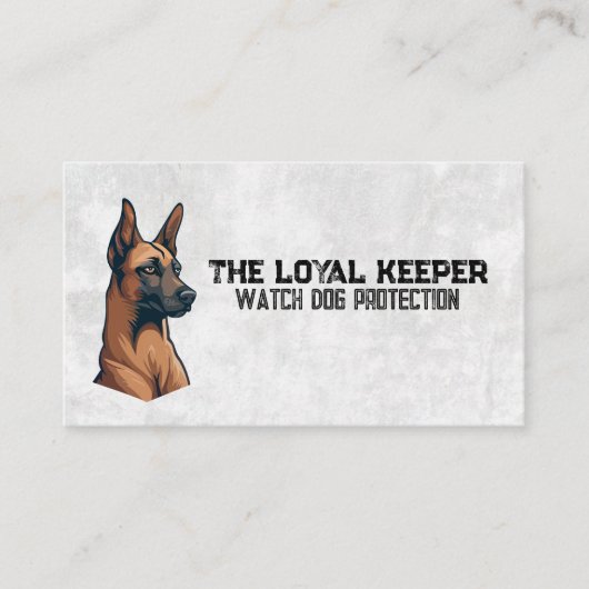 警告時に犬を守る 名刺 (正面)