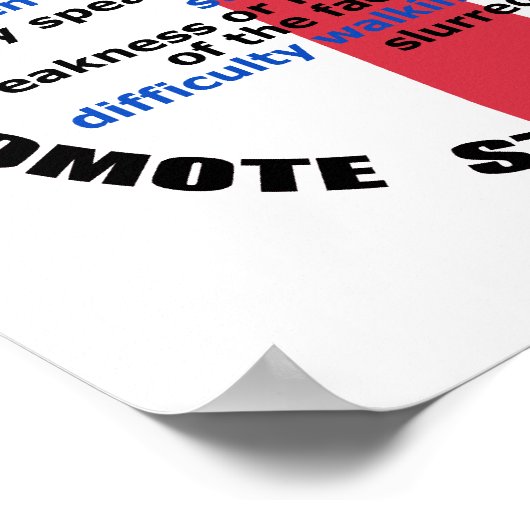 警告標識とストロークポスターの症状 ポスター (角)