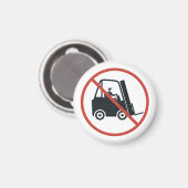 警告標識とフォークリフト。 マグネット (正面/裏面)