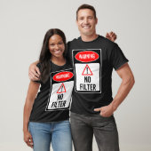 警告標識なしフィルタおもしろい皮肉コー警告ト Tシャツ (ユニセックス)