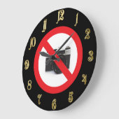 警告標識なし ラージ壁時計 (傾斜)