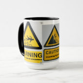 警告標識のマグ マグカップ (正面左)