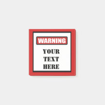 警告標識カスタム·ポストIt 3x3