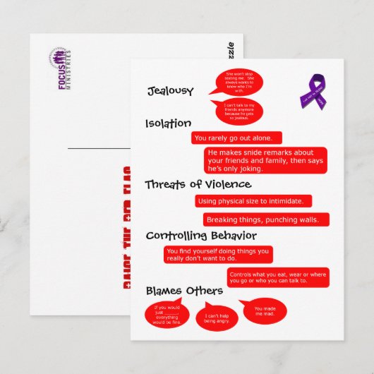 警告標識カード ポストカード (正面/裏面)