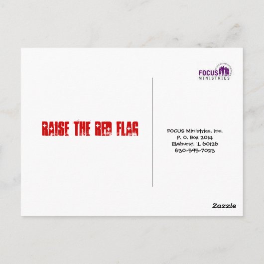 警告標識カード ポストカード (裏面)