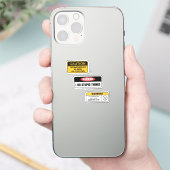 警告標識ステッカーII シール (スマートフォン)