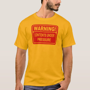 警告標識内容圧力デザイン Tシャツ