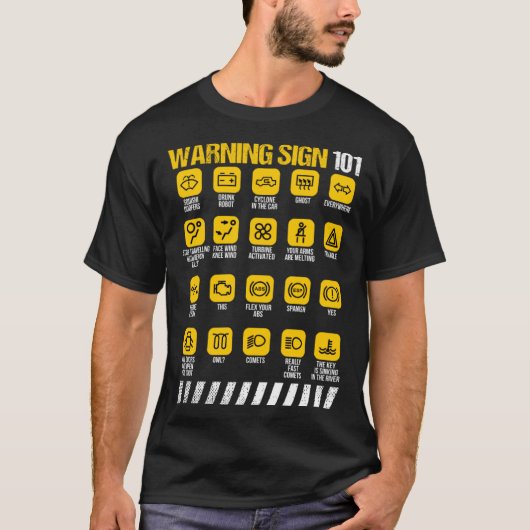 警告標識101注意事項 Tシャツ (正面)