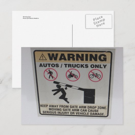 警告標識 ポストカード (正面/裏面)