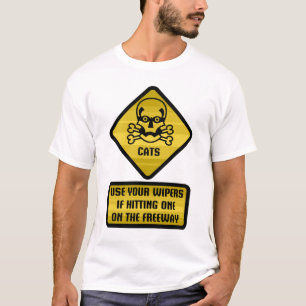 警告標識-猫 Tシャツ