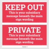 警告標識- 2つのシンボルや象徴をシールとして シール (シート)