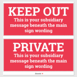 警告標識- 2つのシンボルや象徴をシールとして シール