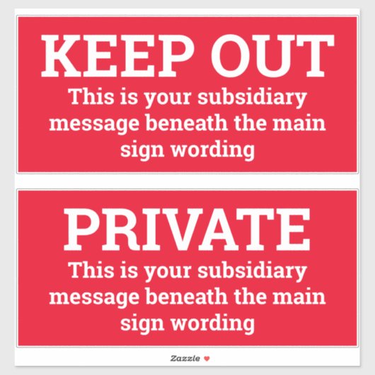 警告標識- 2つのシンボルや象徴をシールとして シール (シート)