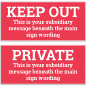 警告標識- 2つのシンボルや象徴をシールとして シール (正面)