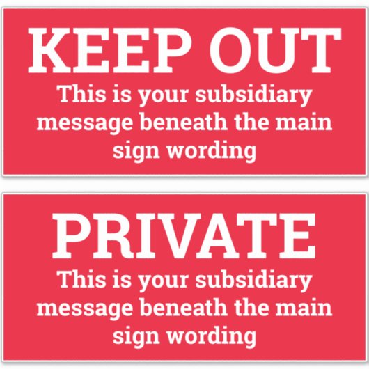 警告標識- 2つのシンボルや象徴をシールとして シール (正面)