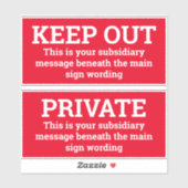 警告標識- 2つのシンボルや象徴をシールとして シール (シート)