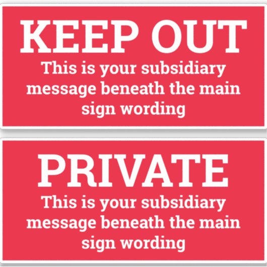 警告標識- 2つのシンボルや象徴をシールとして シール (正面)