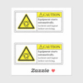 警告機器が自動的にラベル付けを開始 シール (シート)