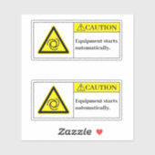 警告機器の開始ラベル シール (シート)