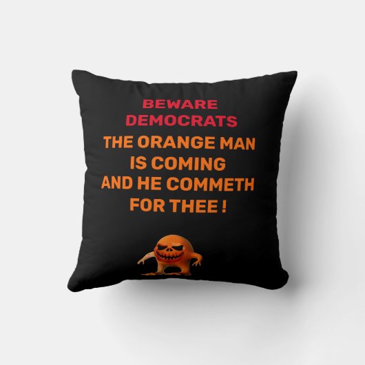 警告民主党 クッション (裏面)