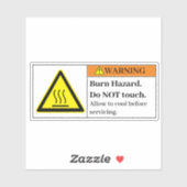 警告焼き付け危険 シール (シート)