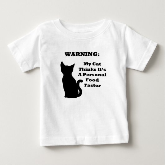 警告猫 ベビーTシャツ (正面)