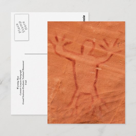 警告男 ポストカード (正面/裏面)